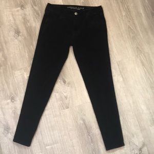 Black Corduroy Jean-Jeggings.
